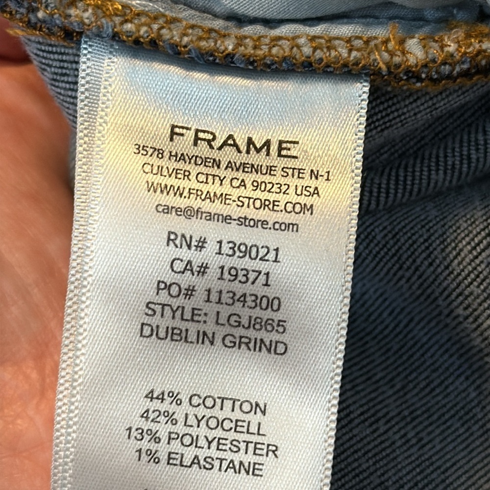 Frame Le Garcon Straight Leg Jeans Size 26 - Picture 7 of 7